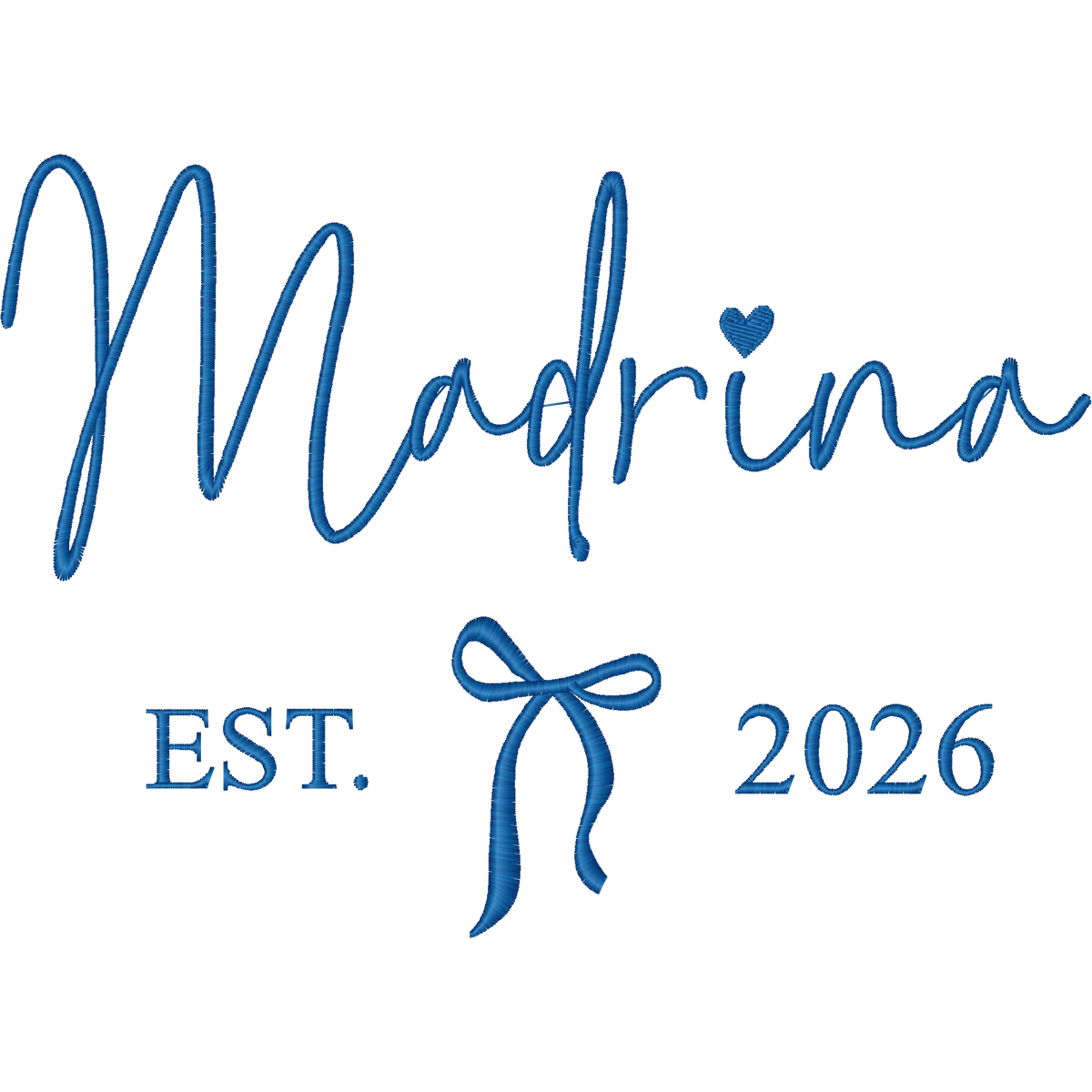 Madrina Est 2026 Bow machine embroidery stitch preview