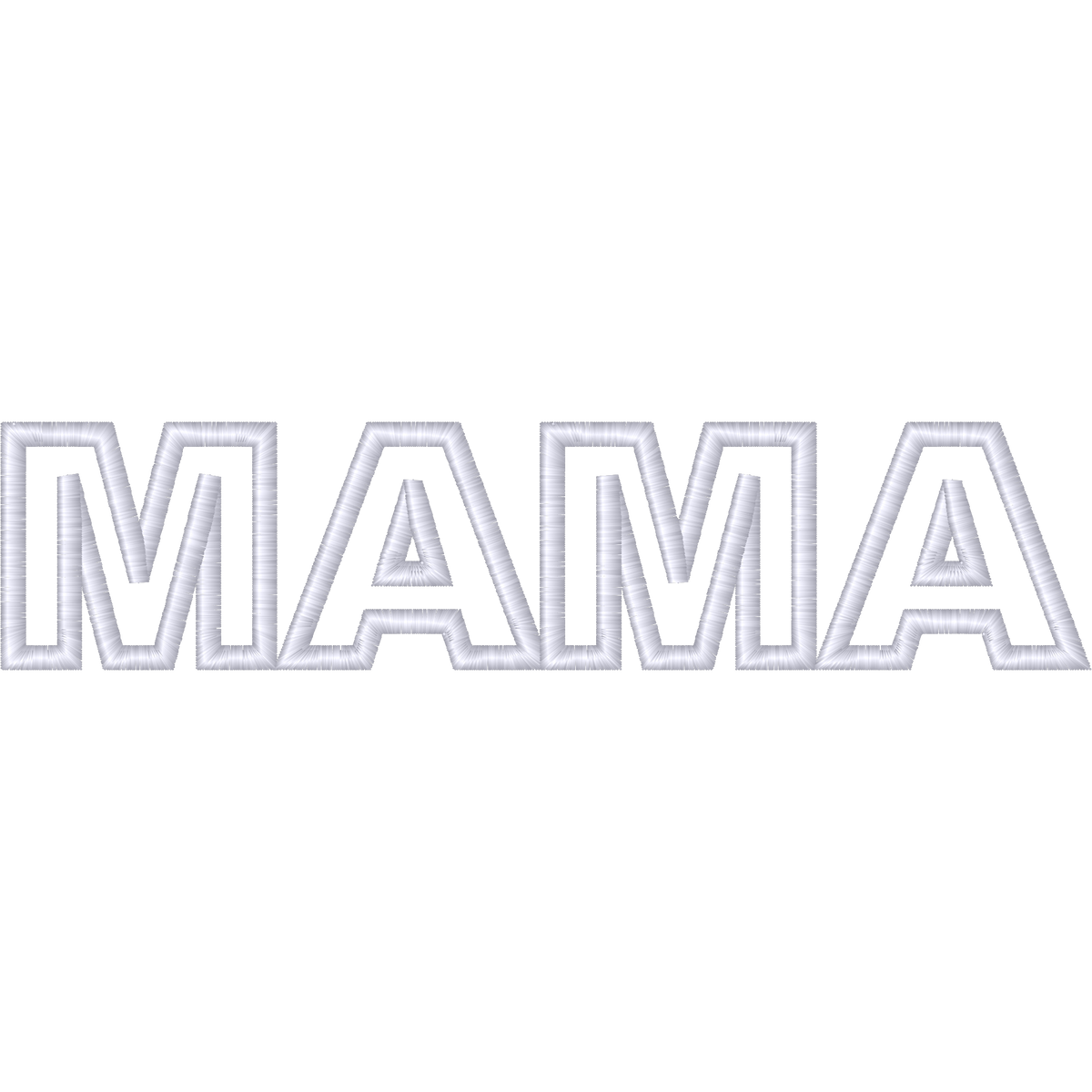 MAMA Outline Lettering machine embroidery stitch preview