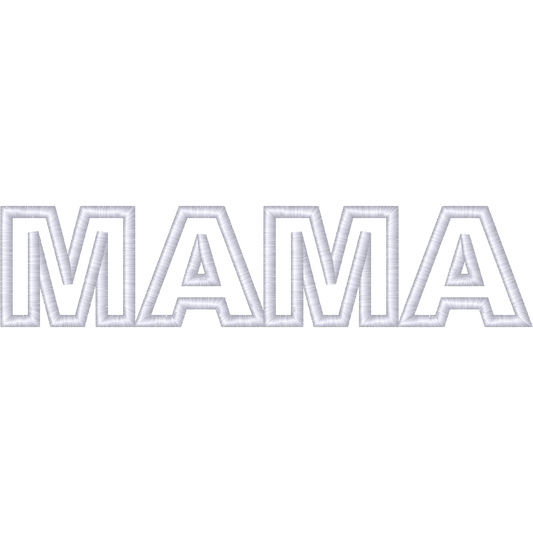MAMA Outline Lettering machine embroidery stitch preview