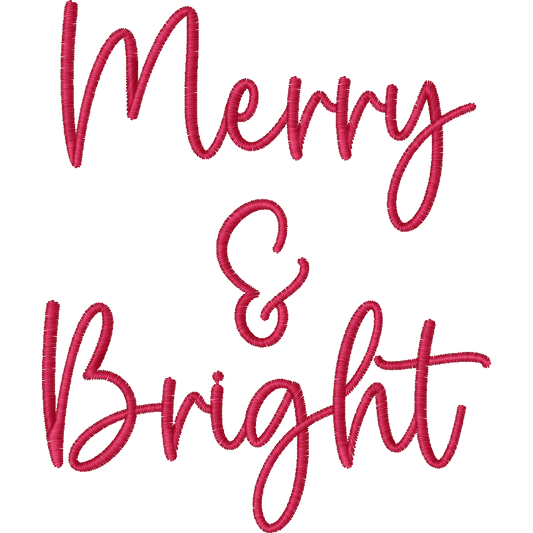 Merry and Bright machine embroidery stitch preview