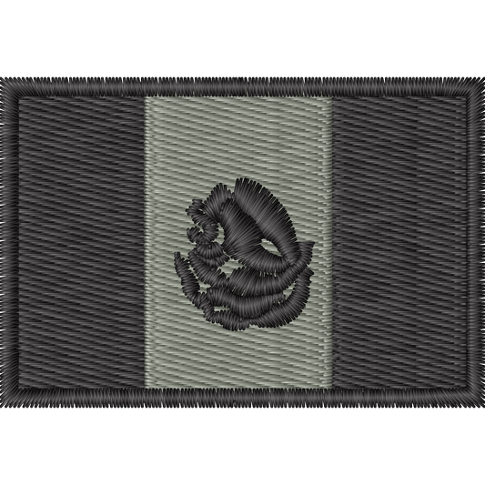 Black and Gray Mexican Flag machine embroidery stitch preview