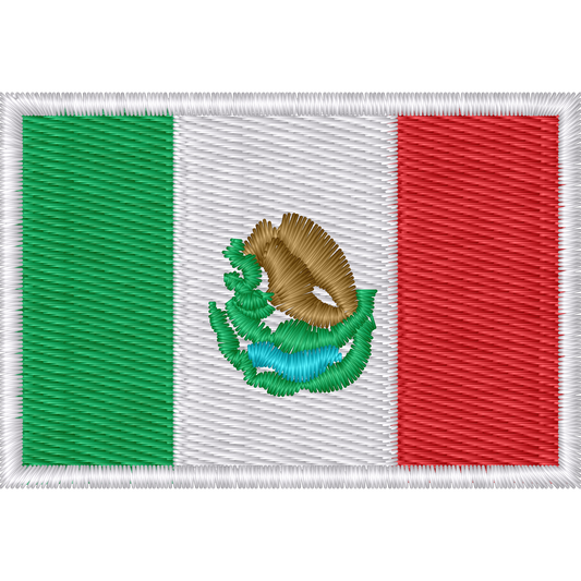 Mexican Flag machine embroidery stitch preview