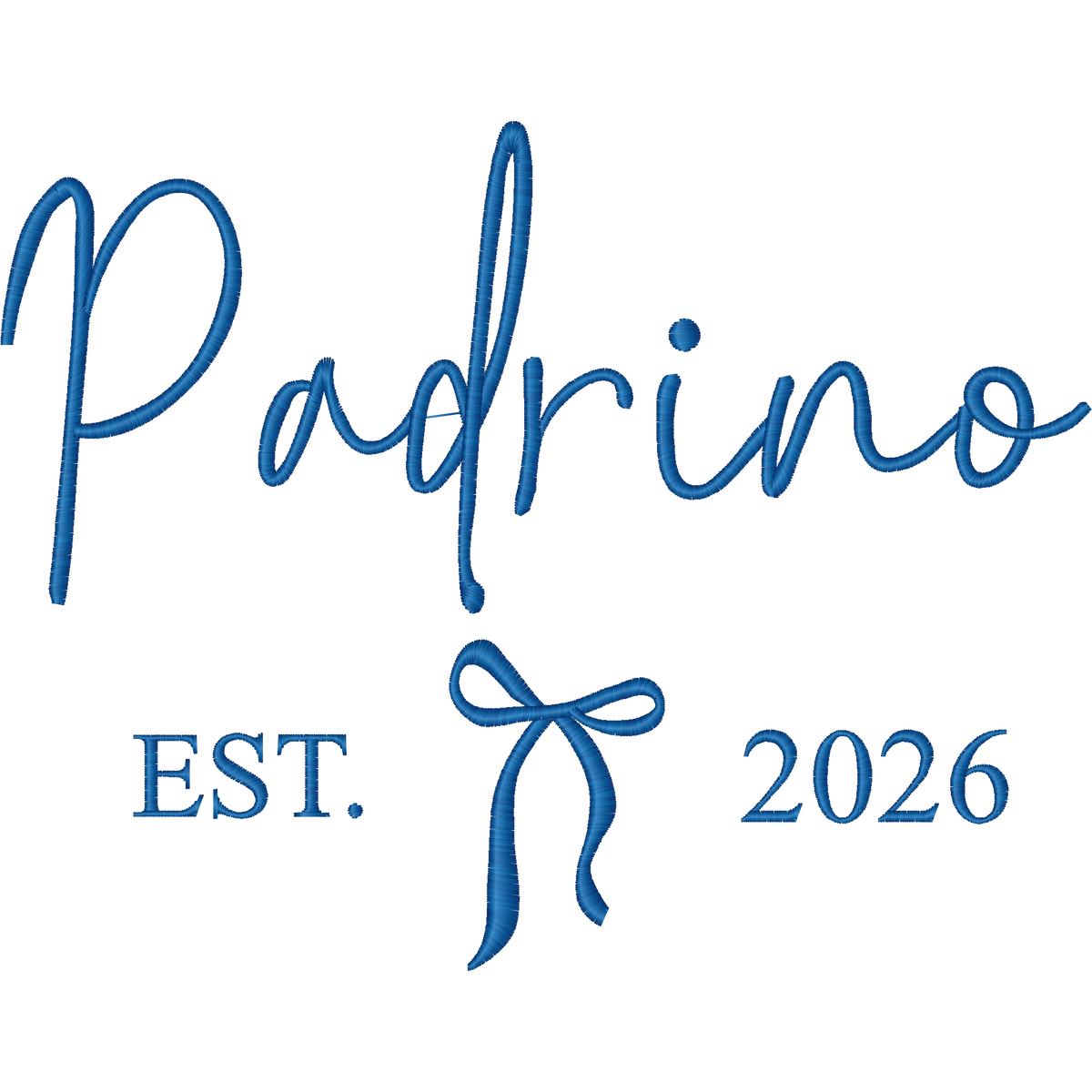 Padrino Est 2026 Bow machine embroidery stitch preview