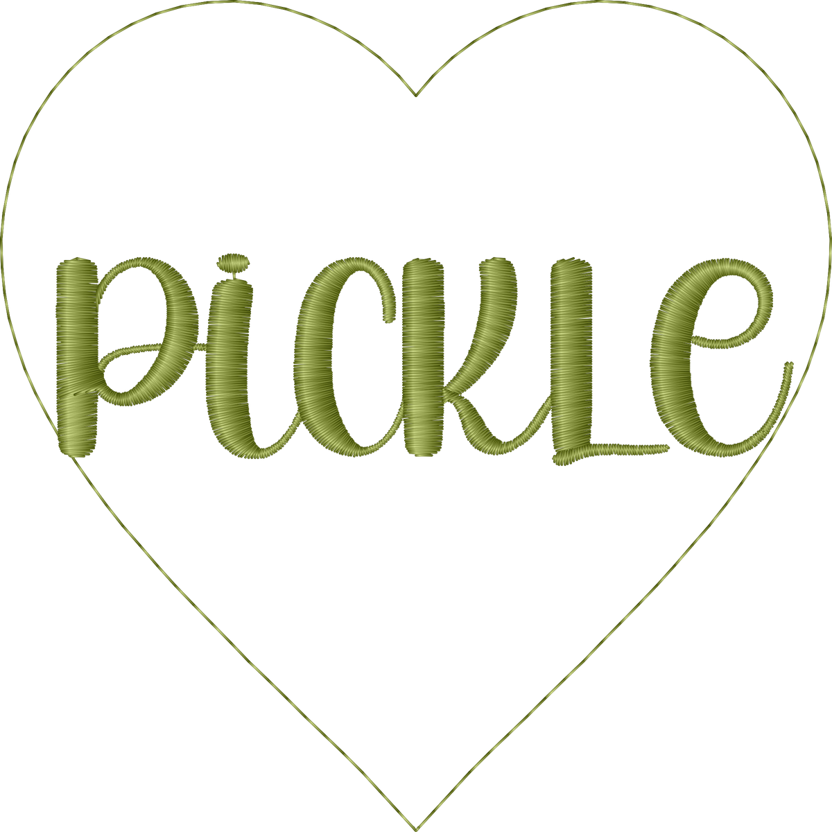 Pickle Heart machine embroidery stitch preview