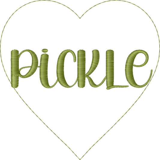 Pickle Heart machine embroidery stitch preview