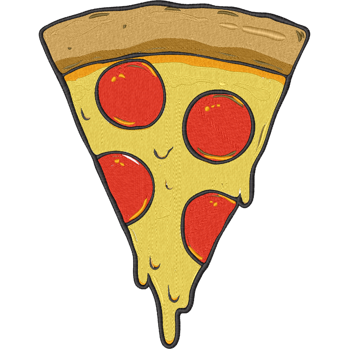 Pizza Slice machine embroidery stitch preview