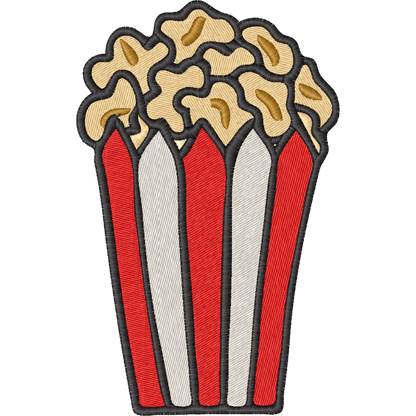 Popcorn Bucket machine embroidery stitch preview