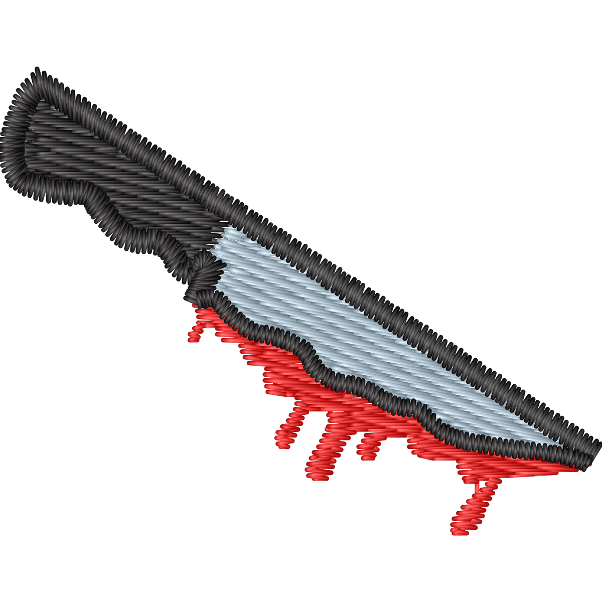 Michael Myers Bloody Knife machine embroidery stitch preview