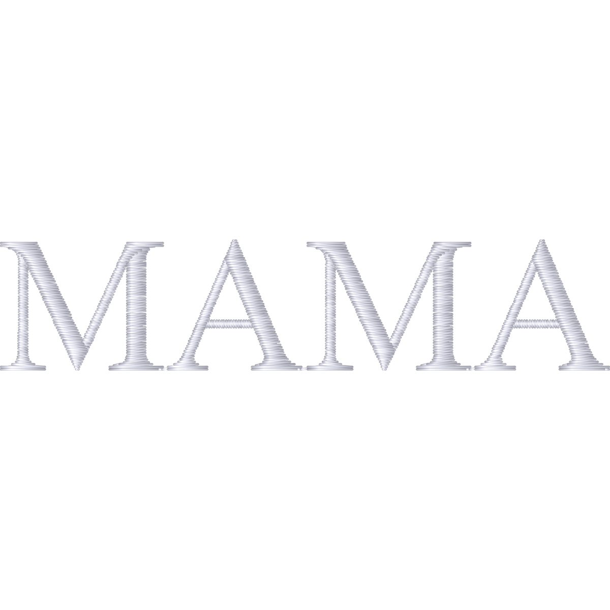 MAMA Serif Letters machine embroidery stitch preview