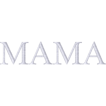 MAMA Serif Letters machine embroidery stitch preview