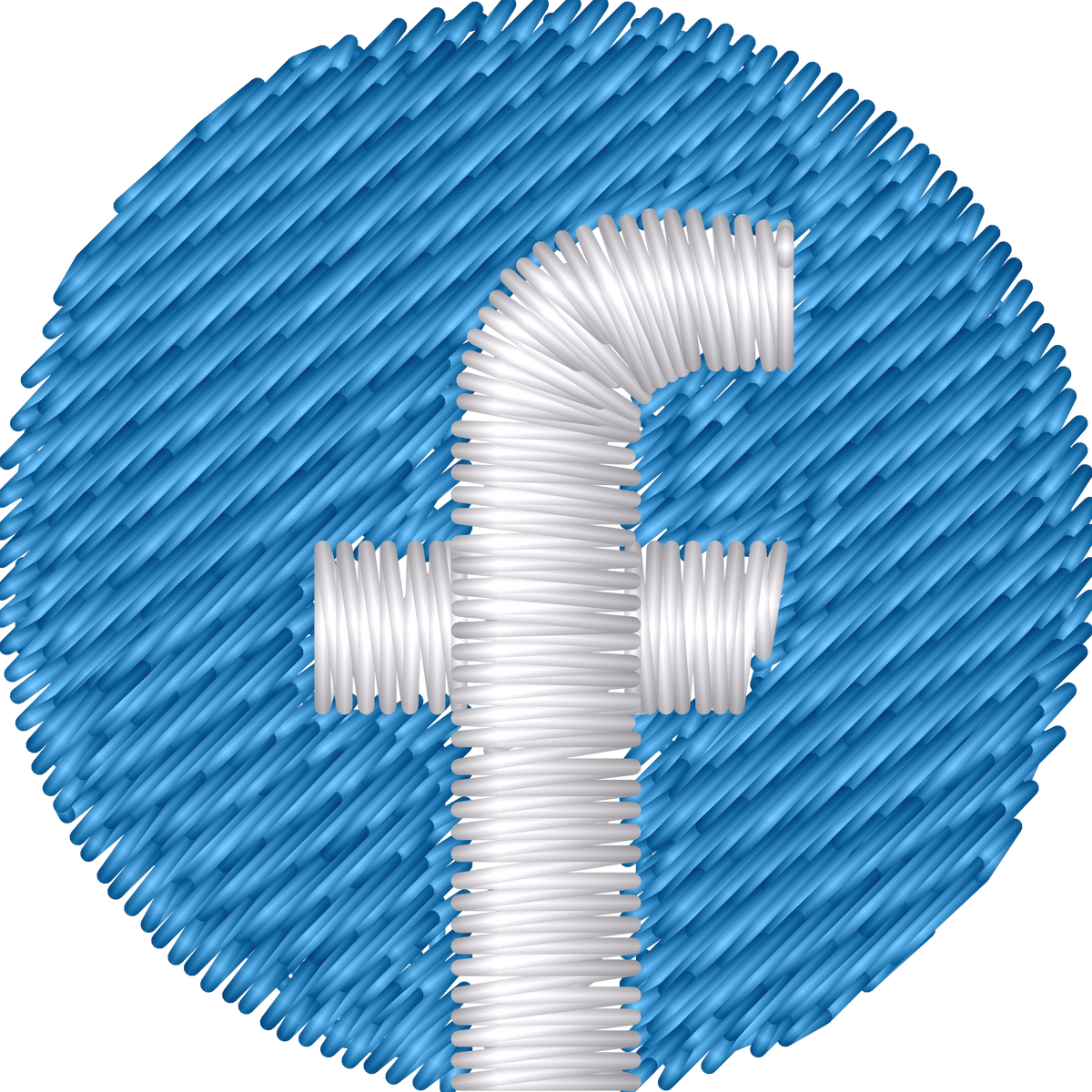 Facebook Logo machine embroidery stitch preview
