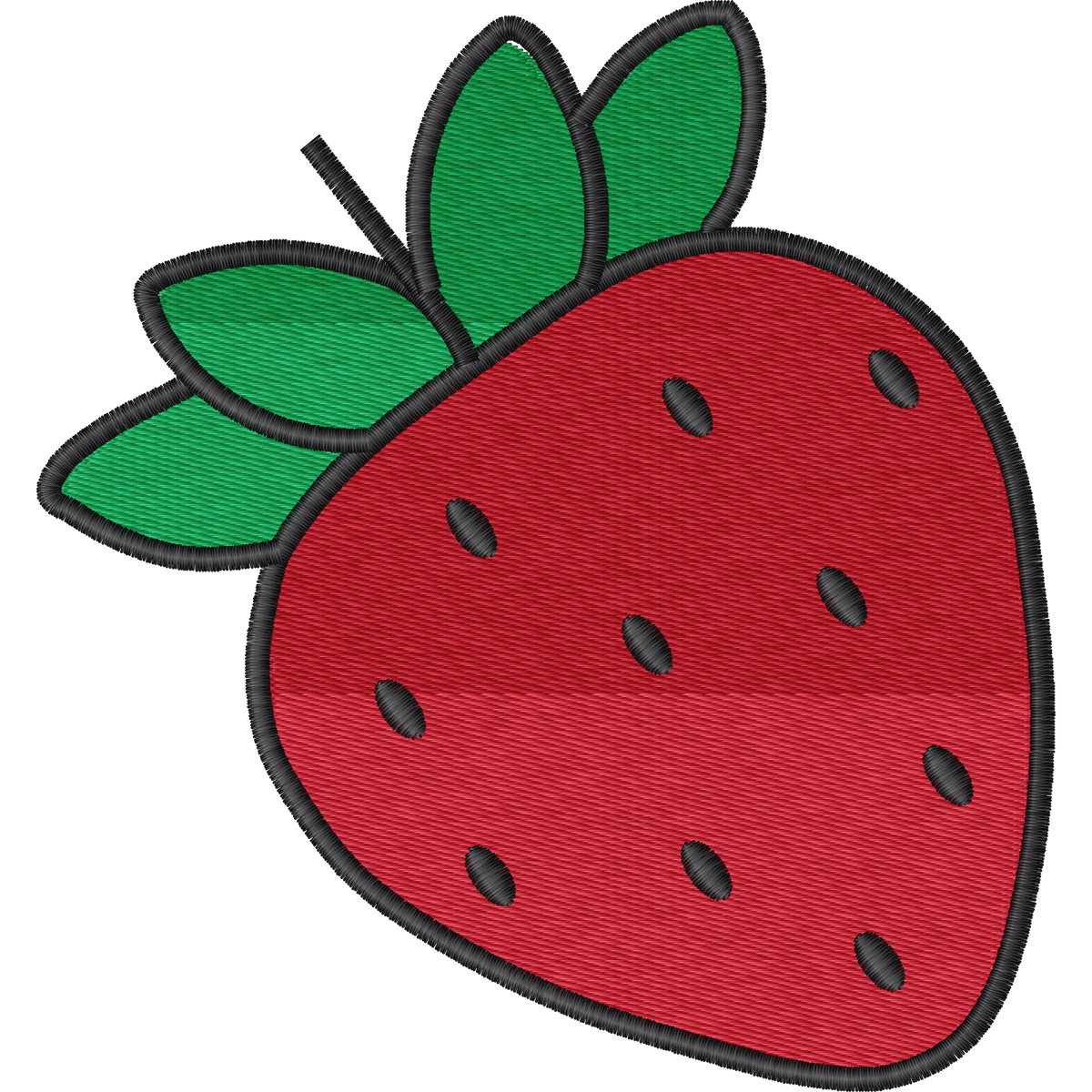 Strawberry machine embroidery stitch preview