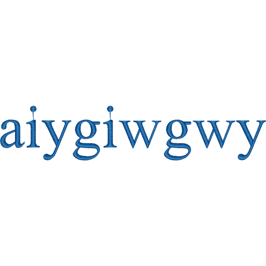AIYGIWGWY Lettering machine embroidery stitch preview