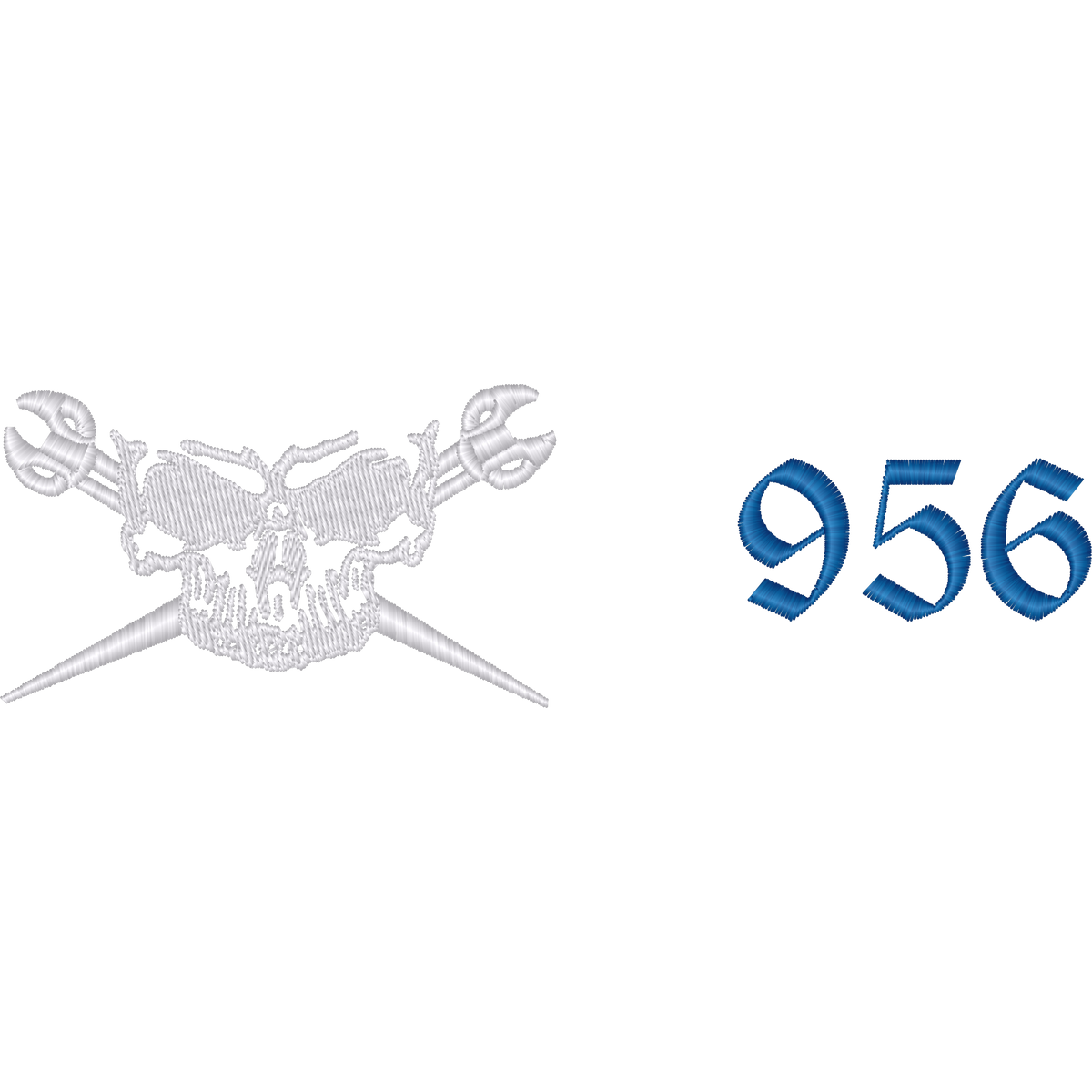 Ironworker Skull 956 machine embroidery stitch preview