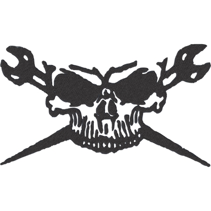 Texas Ironworker Skull machine embroidery stitch preview