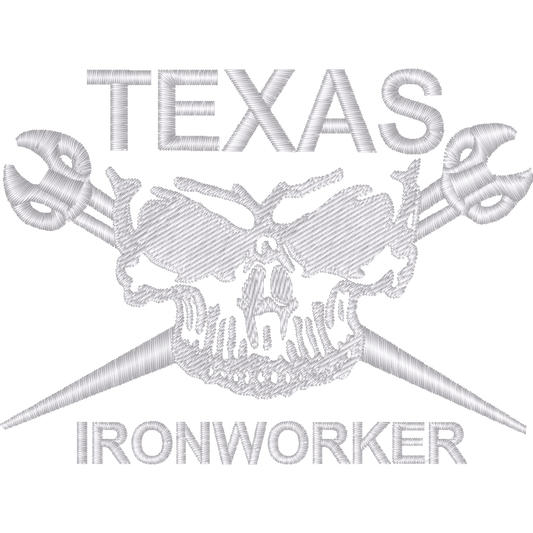 Texas Ironworker Skull Variant machine embroidery stitch preview