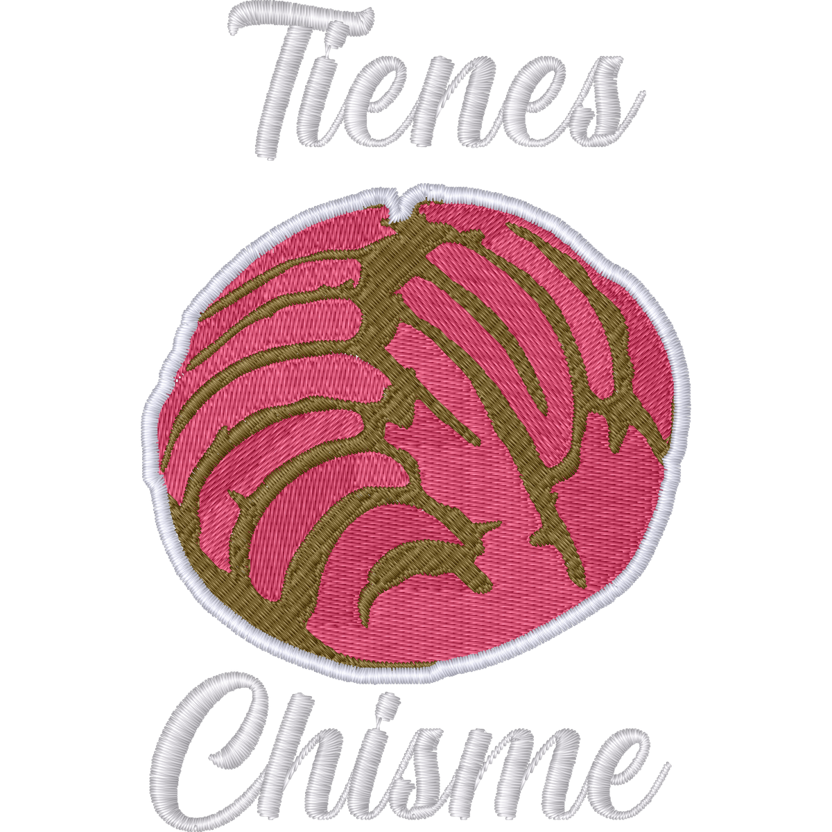 Tienes Chisme Concha machine embroidery stitch preview