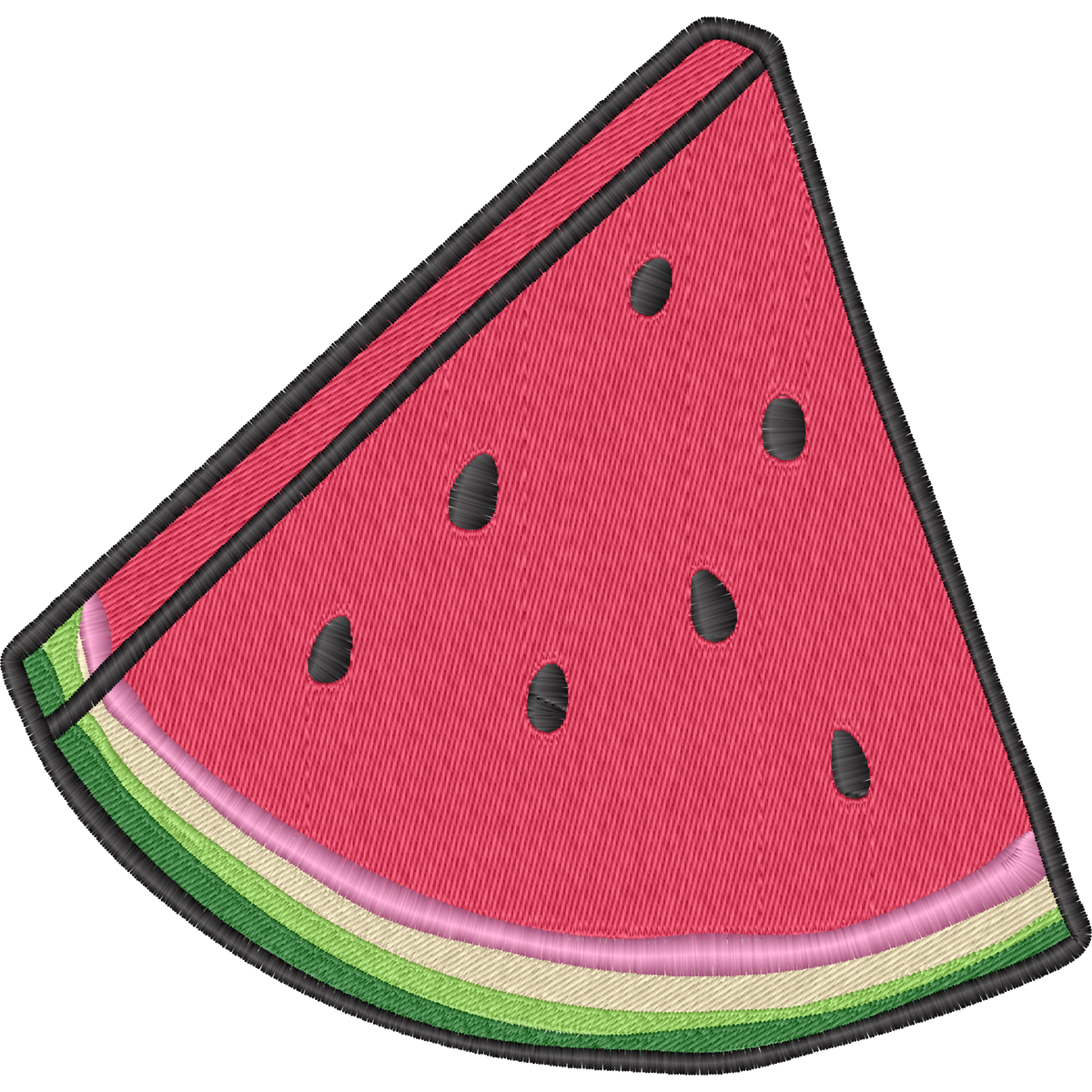 Watermelon Slice machine embroidery stitch preview