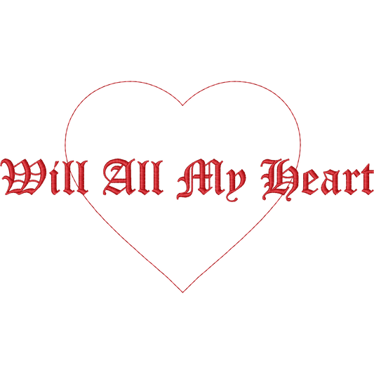 With All My Heart machine embroidery stitch preview