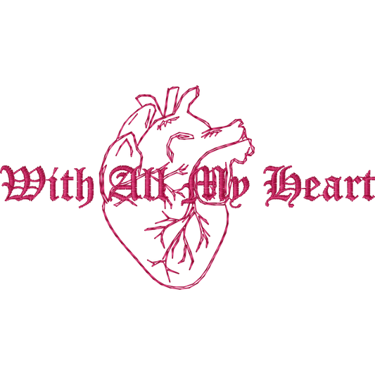 Anatomical Heart machine embroidery stitch preview