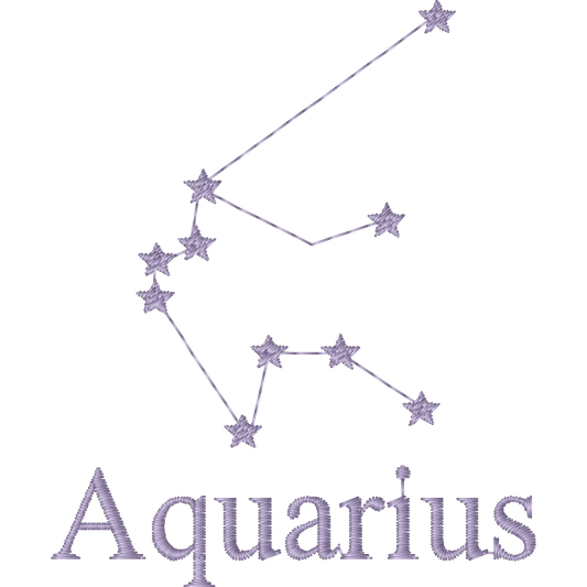 Aquarius Constellation machine embroidery stitch preview