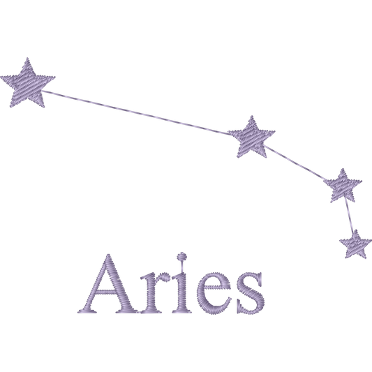 Aries Constellation machine embroidery stitch preview