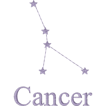 Cancer Constellation machine embroidery stitch preview
