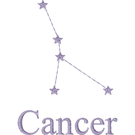 Cancer Constellation machine embroidery stitch preview