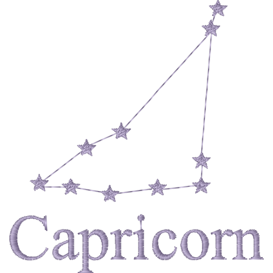 Capricorn Constellation machine embroidery stitch preview
