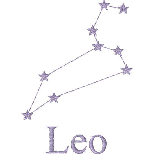 Leo Constellation machine embroidery stitch preview