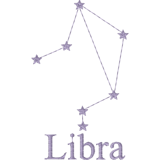 Libra Constellation machine embroidery stitch preview