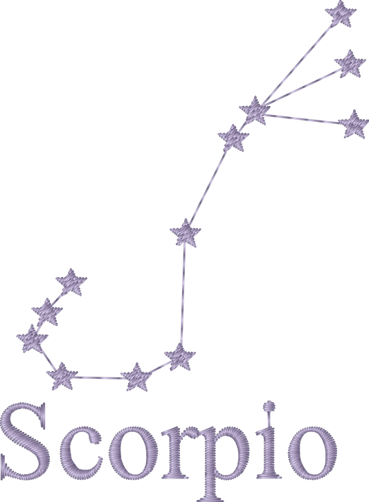 Scorpio Constellation machine embroidery stitch preview