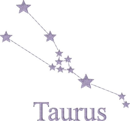 Taurus Constellation machine embroidery stitch preview