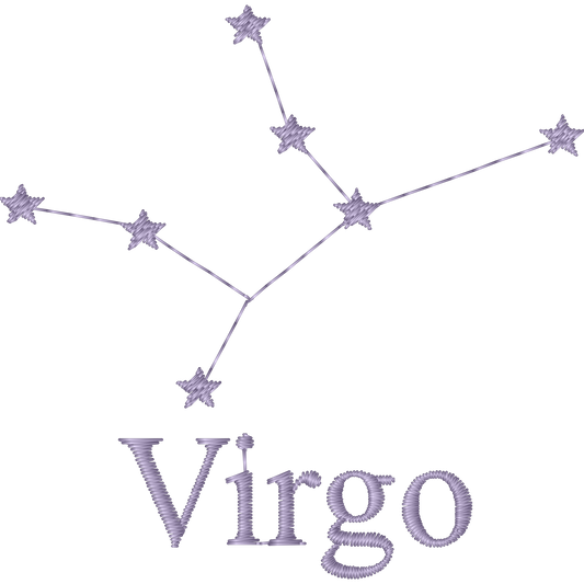 Virgo Constellation machine embroidery stitch preview