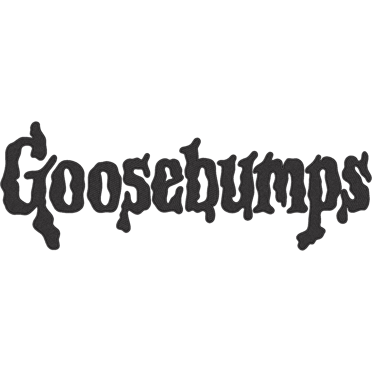 Goosebumps Lettering machine embroidery stitch preview