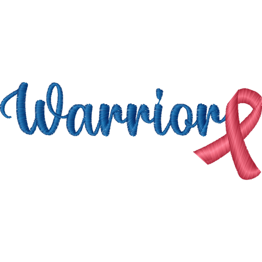 Waverly Warrior Pink Ribbon machine embroidery stitch preview