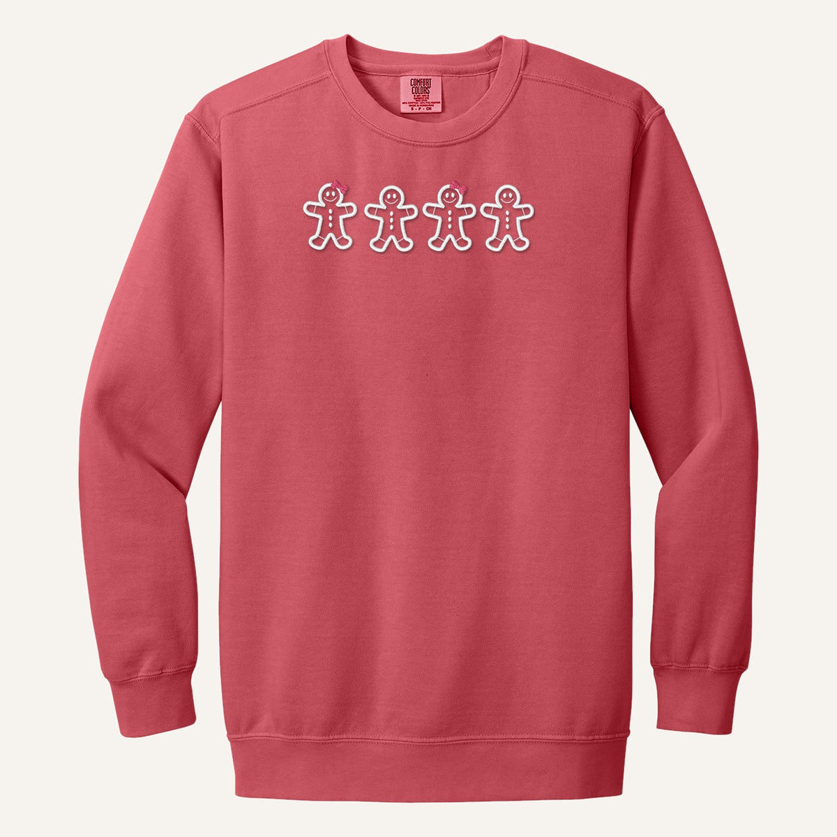 Gingerbread Cookies Embroidered Sweatshirt – Comfort Colors Crewneck in Watermelon