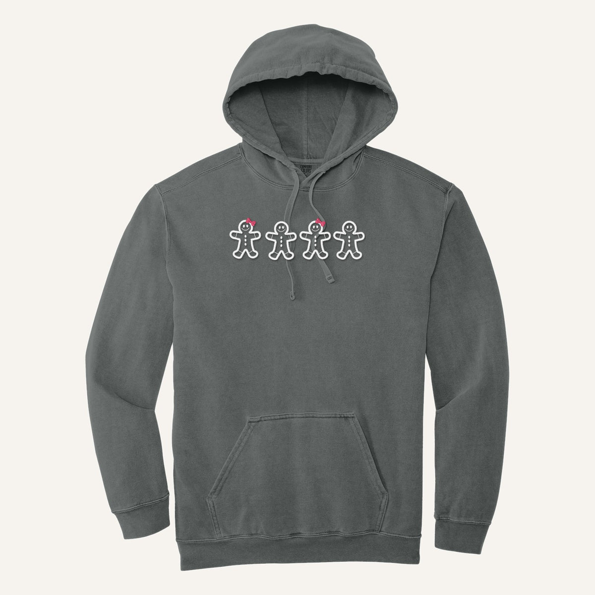Gingerbread Cookies Embroidered Sweatshirt – Comfort Colors Hoodie in Grey