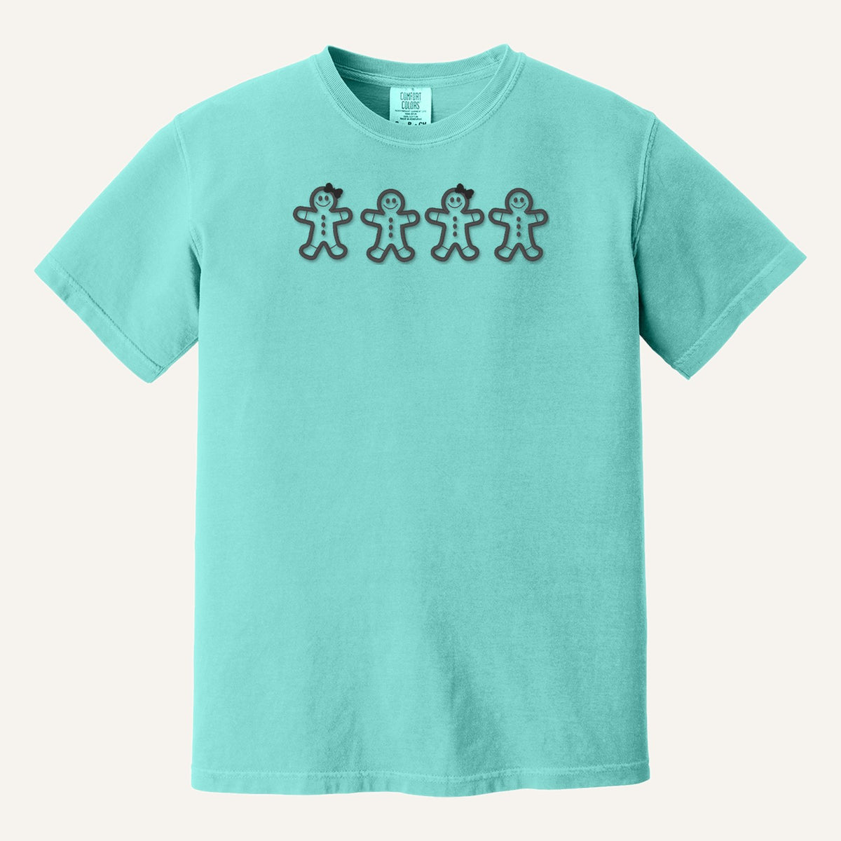 Gingerbread Cookies Embroidered Sweatshirt – Comfort Colors Tee in Chalky Mint