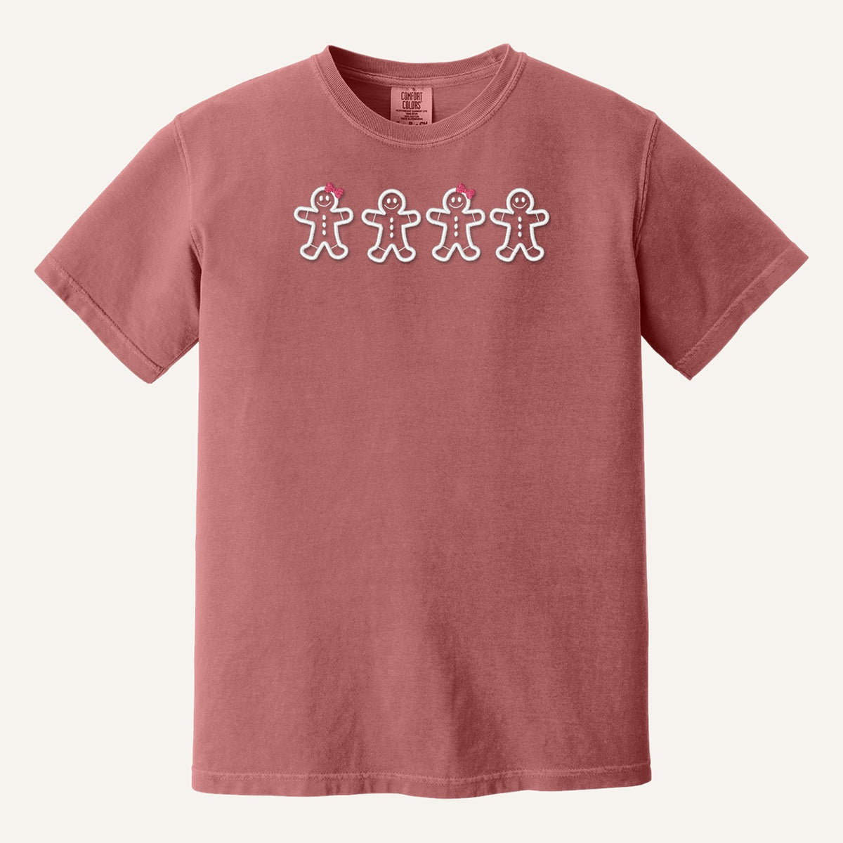 Gingerbread Cookies Embroidered Sweatshirt – Comfort Colors Tee in Crimson