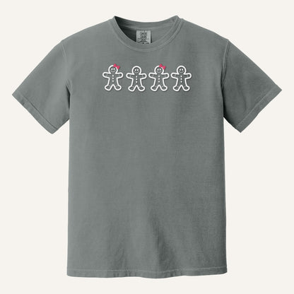 Gingerbread Cookies Embroidered Sweatshirt – Comfort Colors Tee in Grey