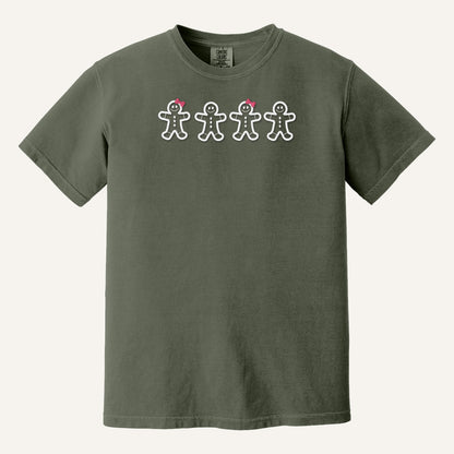 Gingerbread Cookies Embroidered Sweatshirt – Comfort Colors Tee in Moss