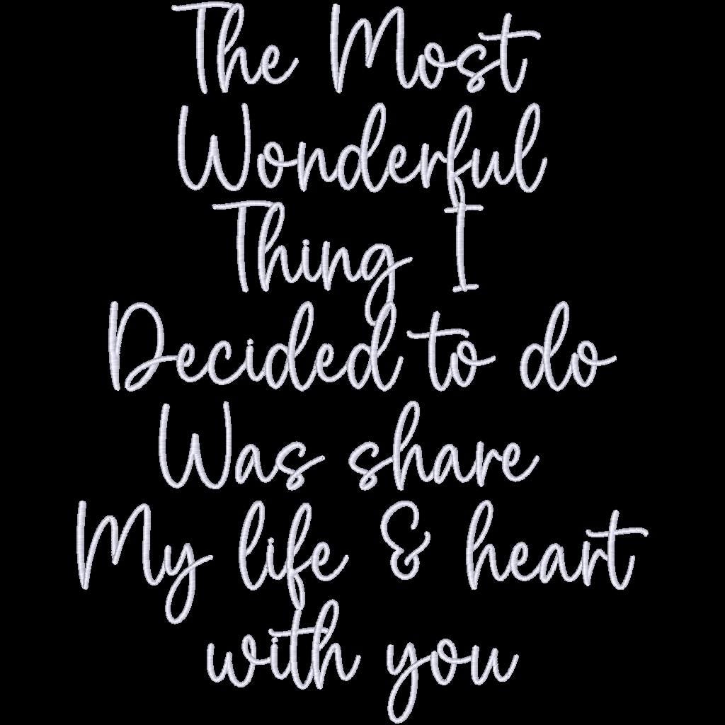 Valentine Love Quote Machine Embroidery Design