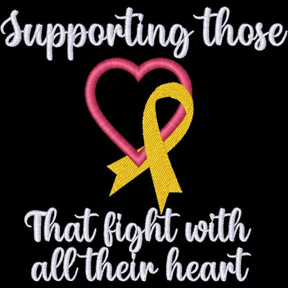Support the Fighters Heart Machine Embroidery Design