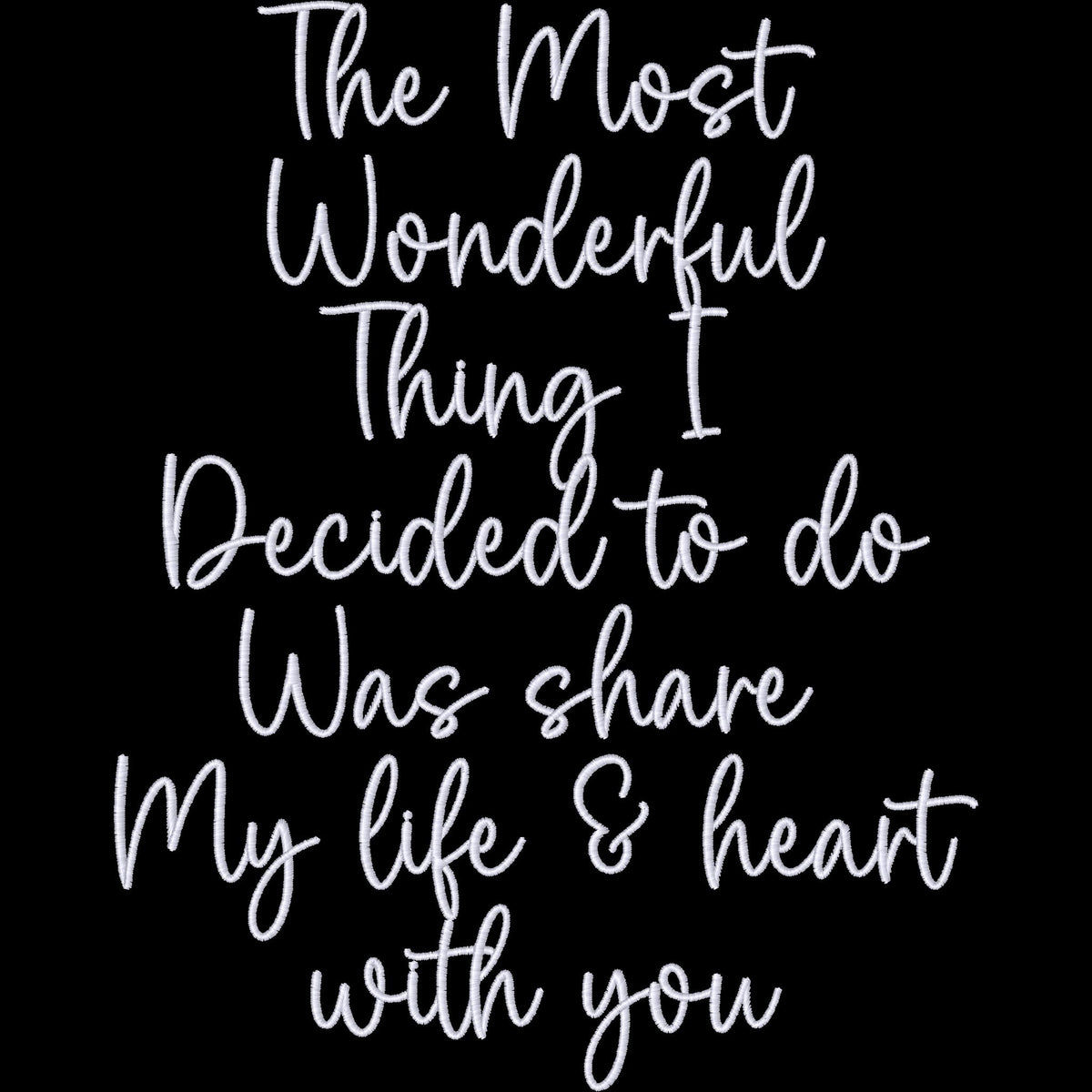 Valentine Love Quote Machine Embroidery Design