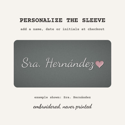 Recién Casada Embroidered Sweatshirt – free sleeve personalization example