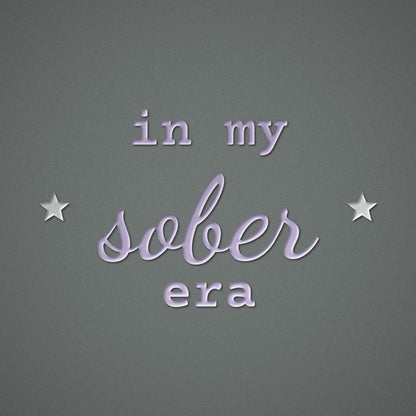 In My Sober Era Embroidered Sweatshirt – embroidery close-up