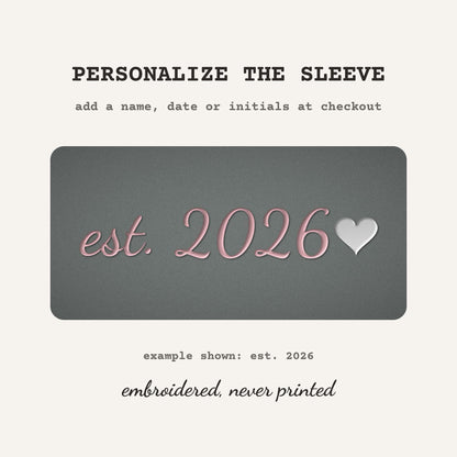 In My Divorced Era Embroidered Sweatshirt – free sleeve personalization example