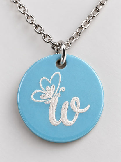 Personalized Initial Disc Necklace – close-up detail