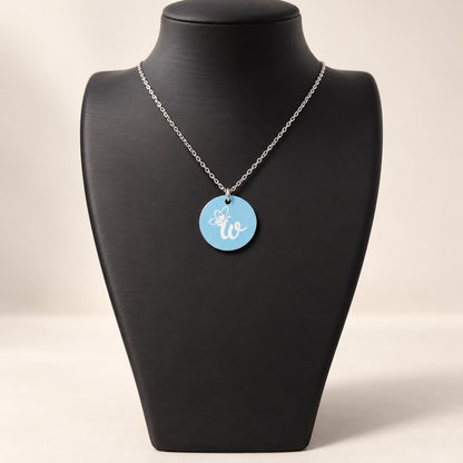 Personalized Initial Disc Necklace